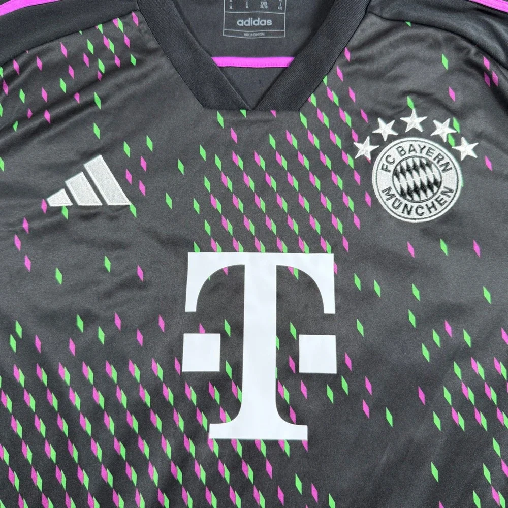 Adidas FC Bayern Munich 23/24 Away Jersey Mens XL Black Soccer Shirt blokecore